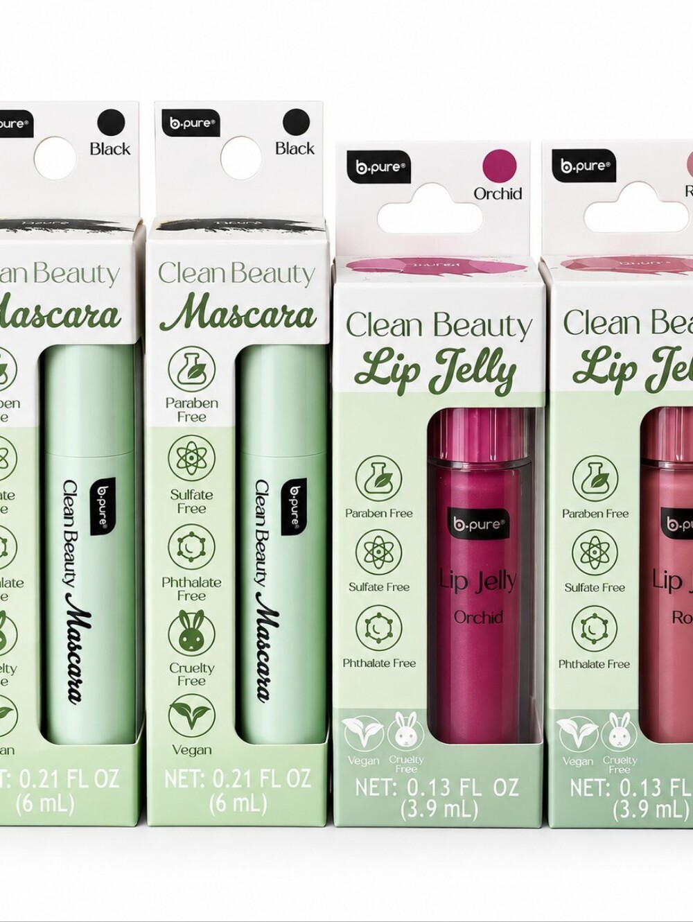 b.pure Clean Beauty Makeup 4-Piece Set-New